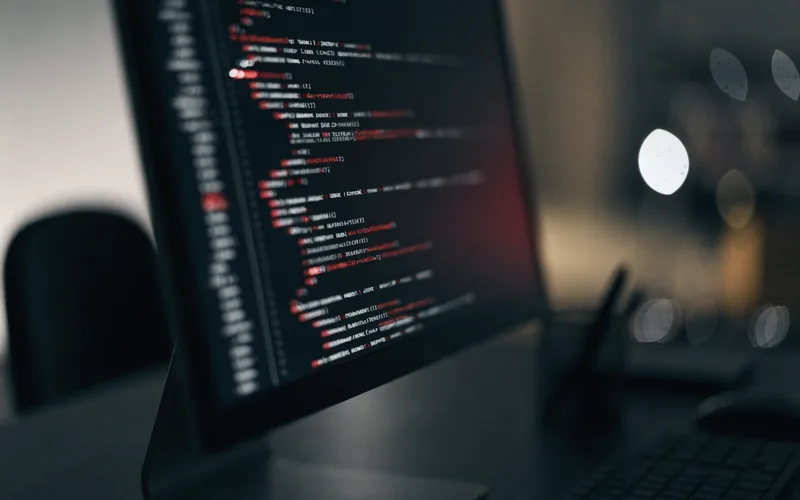 Code on a screen